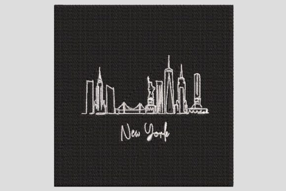 New York Embroidery Design for Holiday Gifts